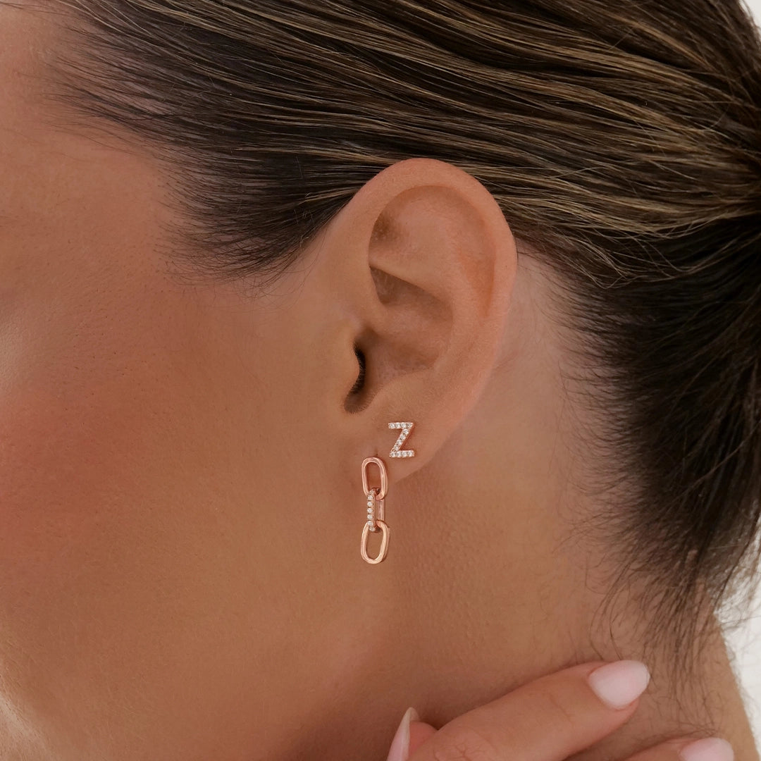 A-Z Earring Rose Gold